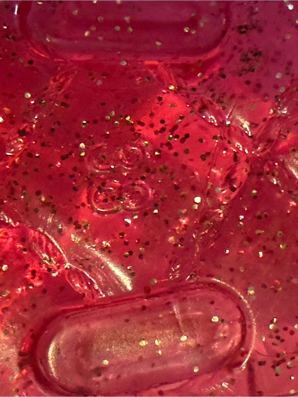 CHANEL Pink Glitter Jelly Sandals with Camellia Accent